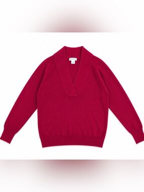 Sundance 100% Cashmere Sweater Size M Pink V-Neck Long Sleeve Pullover